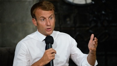 “I cannot see who could oppose enabling the safety of humanitarian operations,” Emmanuel Macron said. In picture - Macron during an interaction in Mosul, Iraq. (AFP) “I cannot see who could oppose enabling the safety of humanitarian operations,” Emmanuel Macron said. In picture - Macron during an interaction in Mosul, Iraq. (AFP)