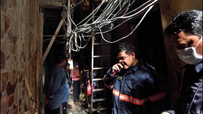 A gas cylinder blast reported in a slum area of Shahu Nagar in Dharavi on Sunday. (Satish Bate/HT Photo) A gas cylinder blast reported in a slum area of Shahu Nagar in Dharavi on Sunday. (Satish Bate/HT Photo)