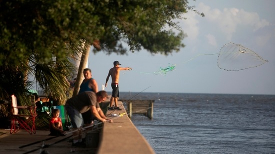 Residents were evacuating the area as Hurricane Ida worked its way toward the Louisiana coastline with an expected landfall on August 29 afternoon.(AP)
