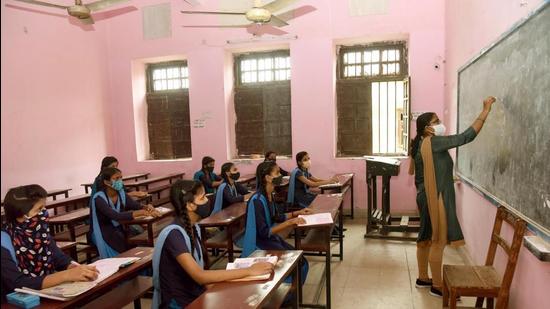 Meanwhile, teachers also heaved a sigh of relief as conducting online and offline classes was hectic for many. (HT FILE) Meanwhile, teachers also heaved a sigh of relief as conducting online and offline classes was hectic for many. (HT FILE)