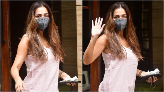 Malaika Arora's off-duty looks are full of statement-worthy pieces, like voguish blouses, flowy printed dresses, and comfy denims in every style. While Malaika loves wearing these not-so-basic outfits for her outings in the bay, it is in classic Indian silhouettes she serves stand-out style moments.(HT Photo/Varinder Chawla)