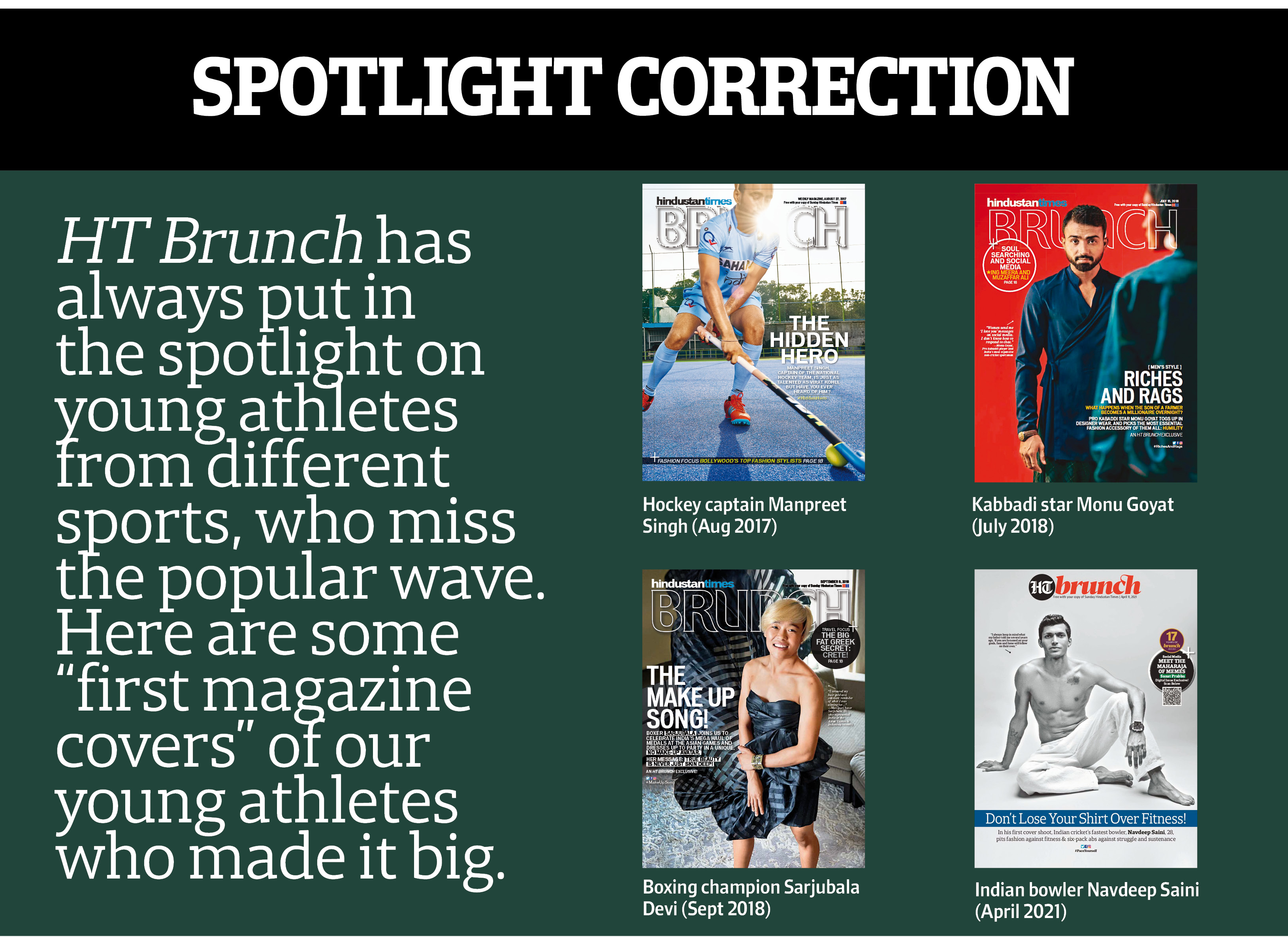 Atheletes and their HT Brunch magazine covers Atheletes and their HT Brunch magazine covers