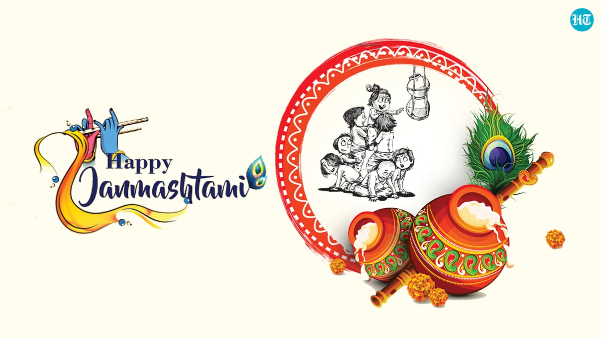 Vector Illustration Of Happy Janmashtami Wallpaper Background Royalty Free  SVG, Cliparts, Vectors, and Stock Illustration. Image 44517562.