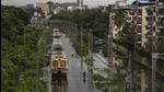 Commuters walk on the flooded railway track near Tilak Nagar station in Mumbai in July. Mumbai is one of the most vulnerable cities to the climate crisis-induced hazards such as sea-level rise, storm surge and urban flooding. These extreme weather events are only going to increase in the future. (HT Archive) Commuters walk on the flooded railway track near Tilak Nagar station in Mumbai in July. Mumbai is one of the most vulnerable cities to the climate crisis-induced hazards such as sea-level rise, storm surge and urban flooding. These extreme weather events are only going to increase in the future. (HT Archive)