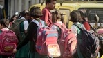Karnataka asked school administrations to conduct classes with 50% attendance and for five days a week.(HT File)