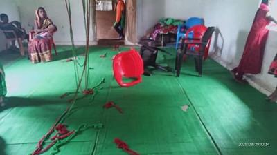 Unidentified persons also vandalised Kawalsingh Paraste’s house in Kabirdham district on Sunday afternoon. (Sourced) Unidentified persons also vandalised Kawalsingh Paraste’s house in Kabirdham district on Sunday afternoon. (Sourced)
