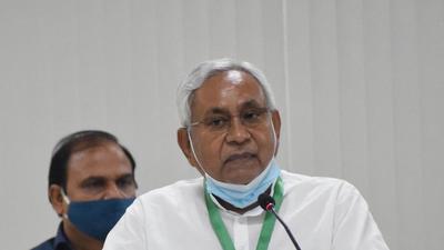 Bihar CM Nitish Kumar during JD(U)’s national council meeting at party office in Patna on Sunday. (Santosh Kumar/HT Photo) Bihar CM Nitish Kumar during JD(U)’s national council meeting at party office in Patna on Sunday. (Santosh Kumar/HT Photo)