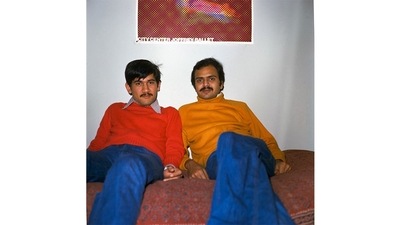 Sunil Gupta (left) and Saleem Kidwai (right) in New York 1985, when they met. (Image courtesy the artist and Hales Gallery, Stephen Bulger Gallery and Vadehra Art Gallery. © Sunil Gupta. All Rights Reserved, DACS 2021)