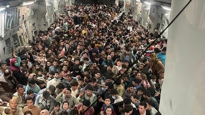 A joint statement by the US and a dozen-odd countries said they have received assurances from the Taliban that all foreign nationals and any Afghan citizen with proper documents will be allowed to proceed to exit the war-torn country. (AFP) A joint statement by the US and a dozen-odd countries said they have received assurances from the Taliban that all foreign nationals and any Afghan citizen with proper documents will be allowed to proceed to exit the war-torn country. (AFP)