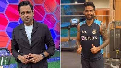 Aakash Chopra (L) has his say on Suryakumar’s (R) inclusion for fourth Test (HT Collage)