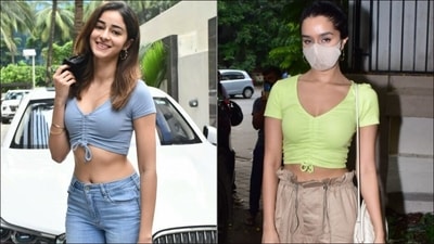 Ananya Panday or Shraddha Kapoor, who wore Zara’s sultry crop top better? (Varinder Chawla) Ananya Panday or Shraddha Kapoor, who wore Zara’s sultry crop top better? (Varinder Chawla)