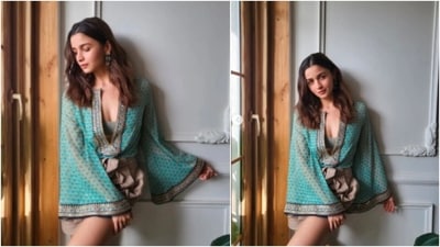 Earlier, Alia Bhatt grabbed eye-balls when she posed in a flared top and high-rise breezy shorts. (Instagram/@aliaabhatt) Earlier, Alia Bhatt grabbed eye-balls when she posed in a flared top and high-rise breezy shorts. (Instagram/@aliaabhatt)