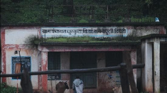 Dhurkuta village , the biggest bazaar of Baiga Chak. (Ritesh Mishra/HT photo)