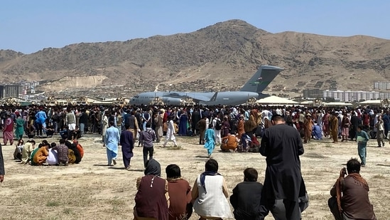 According to Reuters, a US official said that five rockets were fired at the airport but were intercepted by a missile defence system.(AP Photo) According to Reuters, a US official said that five rockets were fired at the airport but were intercepted by a missile defence system.(AP Photo)