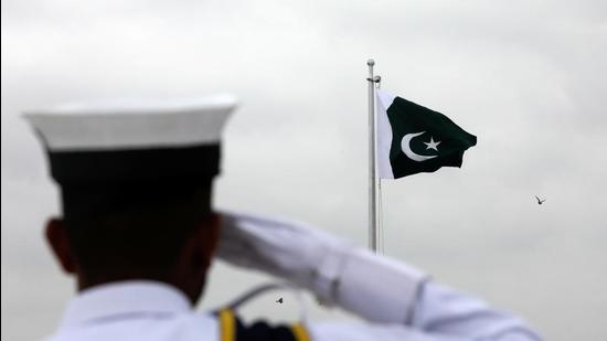 A navy cadet salutes during a flag hoisting ceremony to celebrate Pakistan Independence Day, at the mausoleum of founder, Mohammad Ali Jinnah, in Karachi, on August 14. (REUTERS) A navy cadet salutes during a flag hoisting ceremony to celebrate Pakistan Independence Day, at the mausoleum of founder, Mohammad Ali Jinnah, in Karachi, on August 14. (REUTERS)