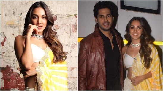 Kiara Advani in bespoke bralette and skirt set promotes Shershaah with Sidharth Malhotra