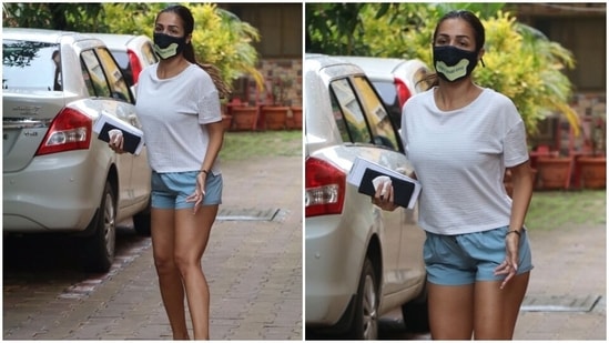 Malaika Arora, who is currently dating Arjun Kapoor, served another bookmark-worthy gym ensemble for the outing, which features on her long list of glam workout looks. If you are ever in doubt about what to wear to the gym, you just have to look at the diva's style file.(HT Photo/Varinder Chawla)