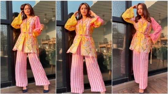 Nushrratt Bharuccha has also never failed to impress the fashion police with her impeccable fashion sense. She looks stunning in whatever outfit she dons, The actor recently took to her Instagram handle to share a few pictures of herself in a boho-chic pant-suit. Check out the photos here.(Instagram/@nushrrattbharuccha)