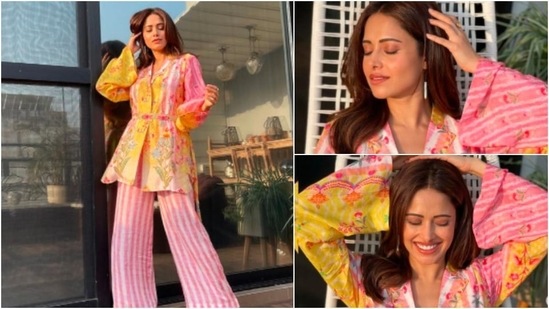 Sharing the pictures on Instagram, she captioned it, "Sunny Side Up = Eyes Wide Shut!."(Instagram/@nushrrattbharuccha)