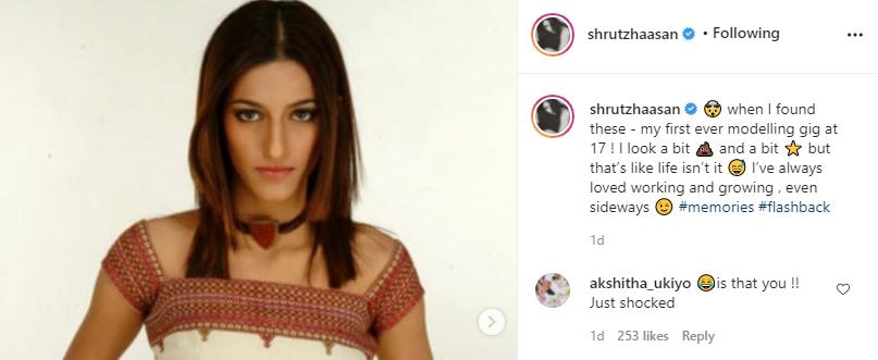 A fan couldn't believe the woman in the pictures was Shruti Haasan. A fan couldn't believe the woman in the pictures was Shruti Haasan.