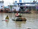 As per the report of FRIMS released by Assam State Disaster Management Authority (ASDMA) on August 30, more than 3,63,135 people have been affected by the floods.(ANI)