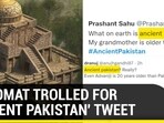 Diplomat trolled for 'ancient Pakistan' tweet