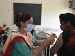 The total number of people across India who have now received at least one shot of the vaccine has surpassed 500 million, data shows. (Parveen Kumar/HT Photo) The total number of people across India who have now received at least one shot of the vaccine has surpassed 500 million, data shows. (Parveen Kumar/HT Photo)