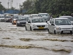 Several users complained of traffic jams due to waterlogging in parts of Delhi. Several users complained of traffic jams due to waterlogging in parts of Delhi.