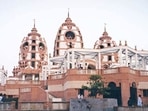 The ISKCON temple in Delhi ahead of Krishna Janmashtami.(HT Photo) The ISKCON temple in Delhi ahead of Krishna Janmashtami.(HT Photo)