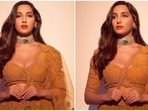 Nora Fatehi in mustard embroidered lehenga set worth <span class='webrupee'>₹</span>2 lakh serves the look of your dreams Nora Fatehi in mustard embroidered lehenga set worth <span class='webrupee'>₹</span>2 lakh serves the look of your dreams