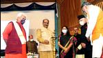 Lok Sabha speaker Om Birla lights the lamp in presence of National Conference chief Farooq Abdullah, J&K LG Manoj Sinha, and others during the inauguration of the Parliamentary Outreach Programme in Srinagar on Tuesday. (ANI) Lok Sabha speaker Om Birla lights the lamp in presence of National Conference chief Farooq Abdullah, J&K LG Manoj Sinha, and others during the inauguration of the Parliamentary Outreach Programme in Srinagar on Tuesday. (ANI)