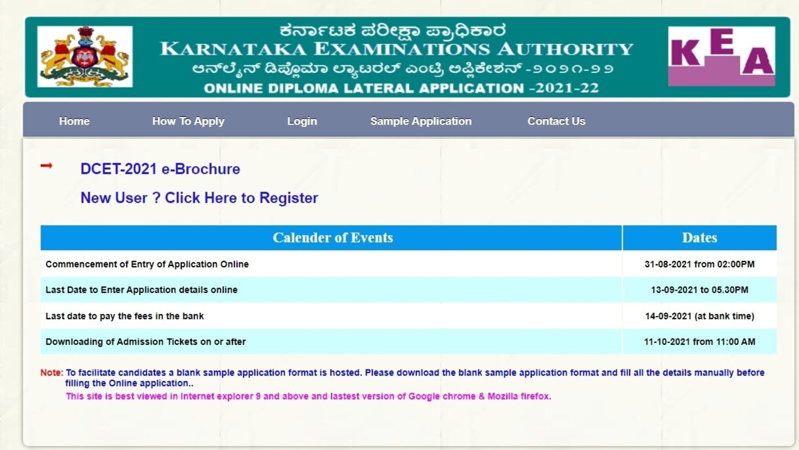 Karnataka DCET 2021 application begins at cetonline.karnataka.gov.in