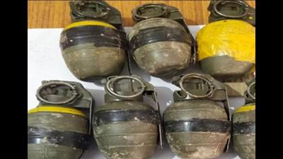 Punjab Police recovered two such hand-grenades from a border village resident in Tarn Taran district on Monday night. (Representational photo/HT file)