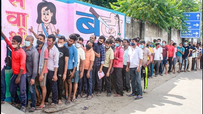 Officials say that 1.63 crore vaccine doses, including 1.22 crore first doses, have been administered so far in Haryana. (PTI) Officials say that 1.63 crore vaccine doses, including 1.22 crore first doses, have been administered so far in Haryana. (PTI)