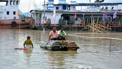 As per the report of FRIMS released by Assam State Disaster Management Authority (ASDMA) on August 30, more than 3,63,135 people have been affected by the floods. (ANI) As per the report of FRIMS released by Assam State Disaster Management Authority (ASDMA) on August 30, more than 3,63,135 people have been affected by the floods. (ANI)