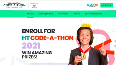 HT Code-a-thon 2021: This immensely popular competition helps school kids to pick up coding basics, and showcase their code writing skills at a national level. (HT schools)