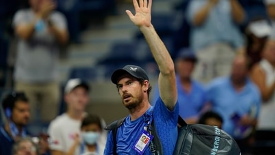 Andy Murray, of Great Britain, waves to tennis fans after losing to Stefanos Tsitsipas, of Greece, during the first round of the US Open tennis championships, Monday, Aug. 30, 2021, in New York. (AP Photo/Seth Wenig) (AP) Andy Murray, of Great Britain, waves to tennis fans after losing to Stefanos Tsitsipas, of Greece, during the first round of the US Open tennis championships, Monday, Aug. 30, 2021, in New York. (AP Photo/Seth Wenig) (AP)