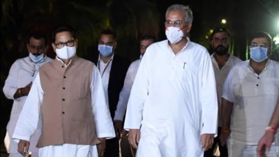 File photo: Chhattisgarh CM Bhupesh Baghel on his return to Raipur from New Delhi. (PTI) File photo: Chhattisgarh CM Bhupesh Baghel on his return to Raipur from New Delhi. (PTI)