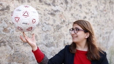 Fanoos Basir had left playing football many years before, but she has since run a club side for women – and even worked as a civil engineer. (REUTERS/Stephane Mahe)