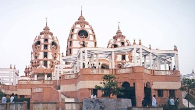 The ISKCON temple in Delhi ahead of Krishna Janmashtami. (HT Photo)