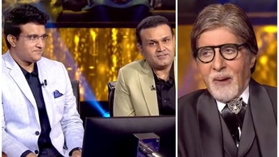 Kaun Banega Crorepati 13: Sourav Ganguly and Virender Sehwag will join Amitabh Bachchan on the show on Friday’s episode. Kaun Banega Crorepati 13: Sourav Ganguly and Virender Sehwag will join Amitabh Bachchan on the show on Friday’s episode.