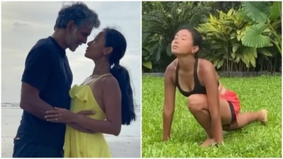 Ankita Konwar does 30k run and 30 Surya Namaskars for 30th birthday, Milind Soman is proud (Instagram/@milindrunning) Ankita Konwar does 30k run and 30 Surya Namaskars for 30th birthday, Milind Soman is proud (Instagram/@milindrunning)