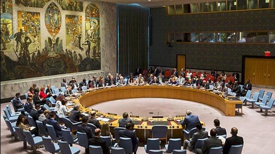 Members of the United Nations Security Council during a meeting at the UN headquarters in New York. (File photo)