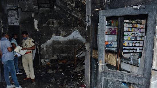 A hospital in Mumbra where a fire broke out in April. (HT PHOTO)