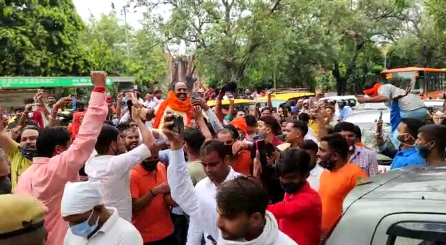 Chaudhary, another Jantar Mantar accused who is out on bail, mentioned the April 3 event on his social media many times over the last few months. (Karn Pratap Singh/HT file photo) Chaudhary, another Jantar Mantar accused who is out on bail, mentioned the April 3 event on his social media many times over the last few months. (Karn Pratap Singh/HT file photo)