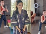 Looking for a fantastic full-body workout? Try dumbbell goblet squat like Soha Ali Khan(Instagram/sakpataudi) Looking for a fantastic full-body workout? Try dumbbell goblet squat like Soha Ali Khan(Instagram/sakpataudi)