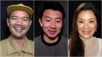 Shang-Chi actors Simu Liu (C) and Michelle Yeoh (R), and director Destin Daniel Cretton (L). Shang-Chi actors Simu Liu (C) and Michelle Yeoh (R), and director Destin Daniel Cretton (L).