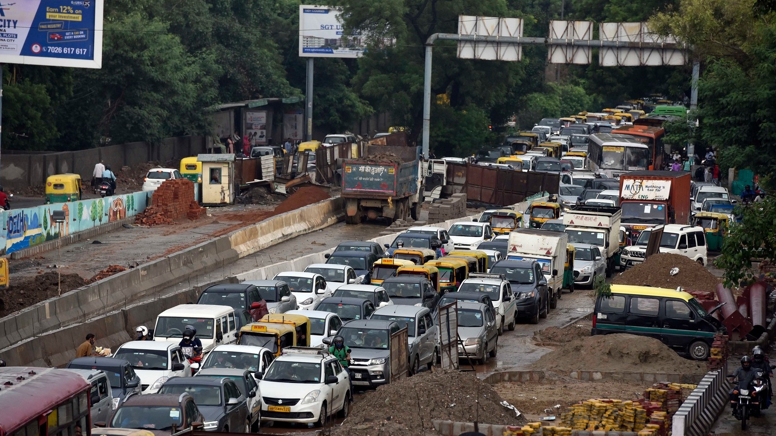 Delhi: Ashram Chowk woes deepen after two days of rain