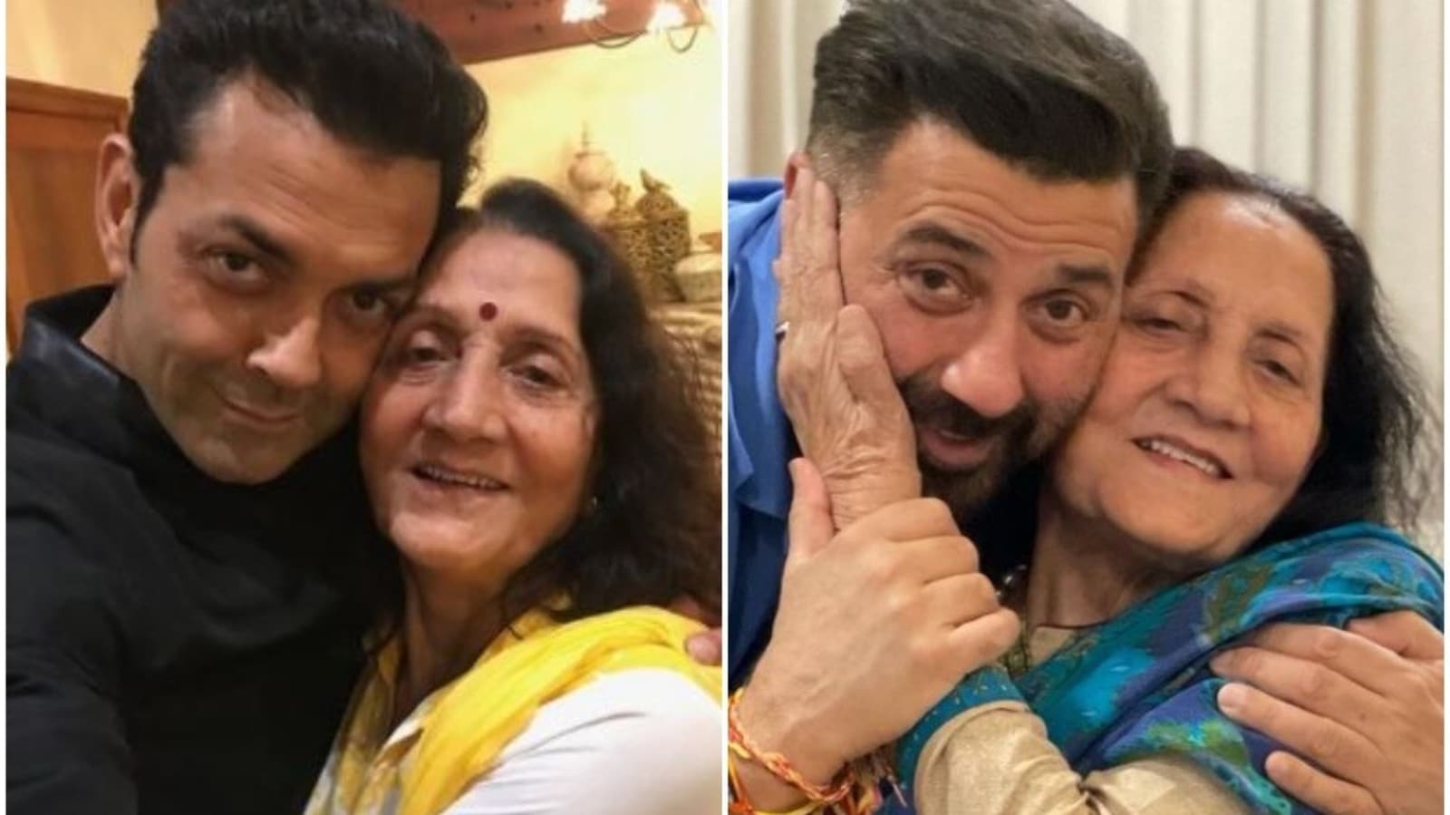 Bobby Deol, brother Sunny wish mom Prakash Kaur on her birthday, Abhishek  Bachchan, Bipasha Basu send messages | Bollywood - Hindustan Times