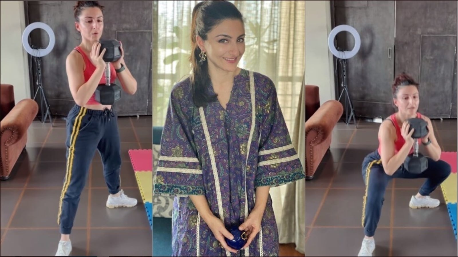 Looking for fun full-body workout? Try dumbbell goblet squat like Soha Ali Khan